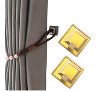 Alzapaños para Cortinas Gancho Gancho para Cortina de Aluminio de Estilo nórdico Moderno Accesorio para Cortina con Borde Plateado y Amarillo