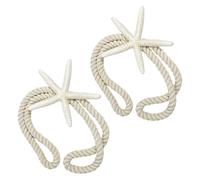 Alzapaños para Cortinas, Hebillas Decorativas para Cortina de Ventana, alzapaños para Cortinas de Estrellas de mar, Soporte para decoración del hogar y la Oficina