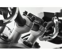 Alzas de manillar SW Motech de 20 mm en plata para TRIUMPH STREET TRIPLE 675 / R / RX 12-16