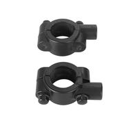 Alzas Manillar 1 par de Abrazaderas universales para Espejo de Motocicleta, de 22 mm, Rosca de 10 mm y 8 mm, Color Negro Abrazadera Manillar Motocicleta(Black 10mm)