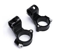 Alzas Manillar Manillar de Horquilla Universal de Carreras Ajustable CNC de 37-50 mm, 41, 43 y 48 mm con Clip. Manillar Elevado con Clip. Abrazadera Manillar Motocicleta(Black Riser 37MM)