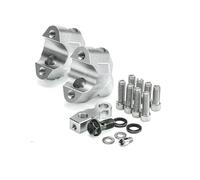 Alzas Manillar Motocicleta Adaptador De Extensión Abrazadera para Elevadores Manillar para CFMOTO 800MT Almohadilla Elevadora Manguera Freno 3Cm(Plata)