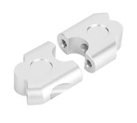 Alzas Manillar Motocicleta Elevador Manillar Universal Motocicleta 22 Mm Con Abrazadera Y Adaptador Montaje Trasero Manillar Torretas(Silver)