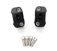 Alzas Manillar Par elevadores Manillar Motocicleta 1 1/8", Abrazaderas Ajustables de 28 mm, universales para Manillar de Motocicleta Abrazadera Manillar Motocicleta(Negro)