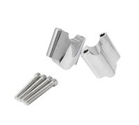 alzas Manillar Para XL 1200X Forty-Eight 2010-2017 Vástago Manillar Motocicleta 1 Pulgada Accesorios Extensor Manillar Motocicleta Clip Montaje Cuentagotas(Silver)