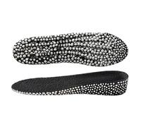 Alzas para el calzado Plantillas elevadoras for zapatos PU espuma de partículas arroz transpirable suave senderismo protege(3.5cm Black,EU 35-36)