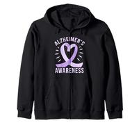 Alzheimer's Awareness Purple Ribbon Memory Loss Walk Meme Sudadera con Capucha
