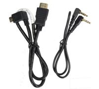 Alzo DSLR Vídeo HDMI ángulo Derecho 2 Corto Cable Kit de Cables Blanco para Canon- Incluye 5d Mark II & III, 7d, T2i, T3i, T4i