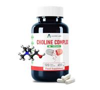 Alzuro Labs Complejo de colina | 120 Cápsulas veganas | Suministro de 4 meses | GMP & Probado por Laboratorio Independiente