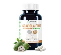 Alzuro Labs Graviola (Soursop) | 4.000 mg Equivalente | Extracto de Fruta 10:1 400 mg | 180 Cápsulas Veganas | Annona muricata | GMP & Probado por Laboratorio Independiente