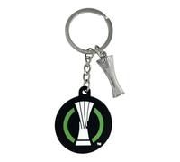 Am Ball Com Llavero Logo UEFA Europa Conference League con Etiqueta de Trofeo 2D en PVC, Diseño Detallado, Ligero y Resistente, Artículo para Aficionados para Llaves y Bolsos, Regalo para Hombres