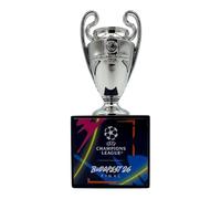 Am Ball Com Réplica del Trofeo de La UEFA Champions League, Final Budapest 26, 45 mm, sobre Base de Madera, Trofeo Miniatura, Pieza de Colección, Artículo para Aficionados, Regalo para Hombres