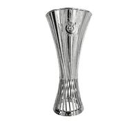 Am Ball Com Réplica del Trofeo UEFA Europa Conference League, Miniatura de 100 mm, Detallada en Zamak, Fabricación, Objeto de Colección para Fans y Coleccionistas, Artículo para Aficionados, Regal