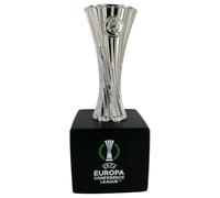 Am Ball Com Réplica del Trofeo UEFA Europa Conference League sobre Base de Madera, Miniatura de 45 mm, Fabricación, Objeto de Colección para Fans, Artículo para Aficionados, Regalo para Hombres