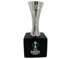 Am Ball Com Réplica del Trofeo UEFA Europa Conference League sobre Base de Madera, Miniatura de 45 mm, Fabricación, Objeto de Colección para Fans, Artículo para Aficionados, Regalo para Hombres