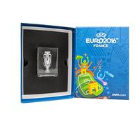 Am Ball Com UEFA Euro 2016 Copa Trofeo de 45 mm en el Campeonato de Europa de Francia Bloque de acrílico