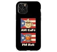 Am Café PM Ron Humor Puertorriqueño Café & Ron Estilo de Vida Carcasa para iPhone 11 Pro