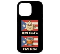 Am Café PM Ron Humor Puertorriqueño Café & Ron Estilo de Vida Carcasa para iPhone 14 Pro MAX