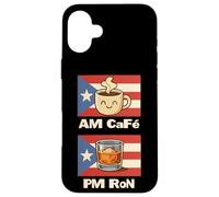 Am Café PM Ron Humor Puertorriqueño Café & Ron Estilo de Vida Carcasa para iPhone 16 Plus