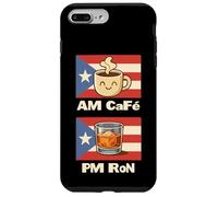 Am Café PM Ron Humor Puertorriqueño Café & Ron Estilo de Vida Carcasa para iPhone 7 Plus/8 Plus