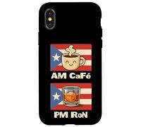 Am Café PM Ron Humor Puertorriqueño Café & Ron Estilo de Vida Carcasa para iPhone X/XS