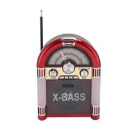 Am FM Radio Vintage, Radio Portátil Retro de Corta con Altavoz Bluetooth, Radio Digital Retro Recargable, Mini Radio Compatible con Memoria USB y Tarjeta