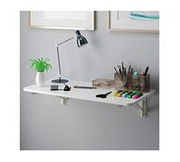 Am Folding Table Wall Mounted Workbench Fall Table, Space Saving Floating Dining Table/Computer Desk/Study Desk (Color : Brown, Size : 100X30cm) (White 80X30cm)