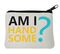 Am I Handsome Good Looks Question - Monedero de neopreno (10 x 11 cm), color blanco, White, Talla única