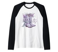 Am I Okay Boot Western Texas Cowgirl Coquette Bow Mujer Niña Camiseta Manga Raglan