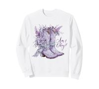 Am I Okay Boot Western Texas Cowgirl Coquette Bow Mujer Niña Sudadera
