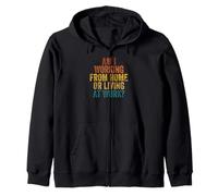 Am I Working From Home Or Living At Work Cool WFH Worker Sudadera con Capucha