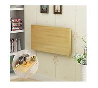 AM Mesa plegable de pared de hoja caduca, mesa flotante de madera para pared, mesa de comedor, mesa de computadora (tamaño: 120 x 30 cm) ()