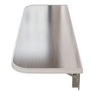 AM Mesa plegable para colgar en la pared, mesa de trabajo de hoja caduca, acero inoxidable cepillado, mesa de computadora montada en la pared (tamaño: 50 x 30 cm)