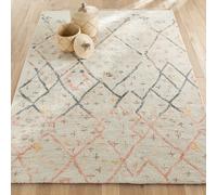Am.pm Alfombra Ashwin de lana 100% tejida a mano, tamaño XL. Talla 240 x 330 cm. Color Beige