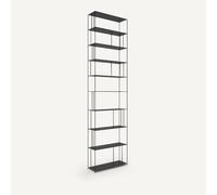 Am.pm Librería metálica de acero, al. 320 cm, Parallel XXL. Color Negro