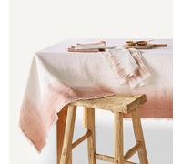 Am.pm Mantel de lino tie and dye Sunrise. Talla 180 x 350 cm. Color Beige