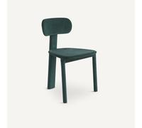 Am.pm Silla con revestimiento de terciopelo, diseño de E.Gallina, Marais. Color Verde