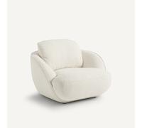 Am.pm Sillón de bola XL en tejido de rizo, Alpine. Color Beige
