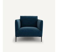 Am.pm Sillón de terciopelo, Oscar diseño de E. Gallina. Talla 1 plaza. Color Azul