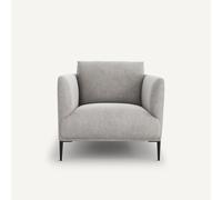 Am.pm Sillón de terciopelo stonewashed, Oscar E. Gallina. Talla 1 plaza. Color Beige
