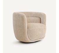 AM.PM Sillón Giratorio De Terciopelo Texturizado, BAIA. Talla talla única. Color Beige escarchado