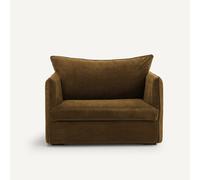 Am.pm Sillón XL de terciopelo, Neo Chiquito. Talla 1/2 plaza. Color Marron