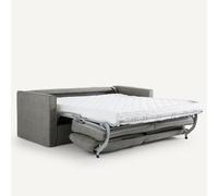 AM.PM Sofá cama de 3 o 4 plazas, en algodón/lino, Camille. Color Gris Oscuro