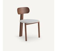 AM.PM X EMMANUEL GALLINA Silla De 3 Patas De Madera Nogal Y Tejido De Rizo, MARAIS, Diseño De Emmanuel Gallina. Talla talla única. Color nogal