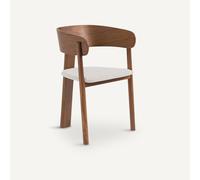 AM.PM X EMMANUEL GALLINA Sillón De 3 Patas Con Tejido De Rizo, MARAIS, Diseño De Emmanuel Gallina. Talla talla única. Color nogal