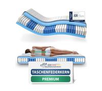 AM Qualitätsmatratzen Colchón 110x200 muelles ensacados Premium - Colchón firmeza Blanda y de 24 cm - Colchón muelles ensacados 110x200 cm de 7 Zonas con Funda Lyocell - Made in Germany & Oeko-Tex