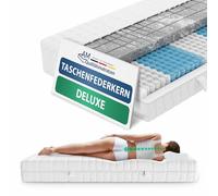 AM Qualitätsmatratzen Colchón 160x200 cm 3D Deluxe de 7 Zonas - Colchón 160x200 muelles ensacados con Funda Lyocell - Firmeza Media Alta - 24 cm - Made in Germany & Oeko Tex