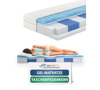 AM Qualitätsmatratzen Colchón 160x200 cm Premium de Gel 7 Zonas - firmeza Blanda - Made in Germany & Oeko-Tex - Colchón muelles ensacados 160x200 con Gel - 1000 muelles y Funda de Lyocell - 24cm