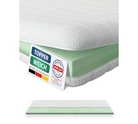 AM Qualitätsmatratzen Sobrecolchon 140x200 cm Blando - Topper Made in Germany - Topper colchón con certificación Oeko Tex 140x200 H2 - sobre colchon 140x200 Adaptable y Blando con cm