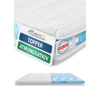 AM Qualitätsmatratzen Sobrecolchon Premium 135x190 cm Suave - Cubre colchon Made in Germany - Topper H1 Certificado Oeko Tex - Topper 135x190 Adaptable y Suave con Funda con Cremallera Lavable
